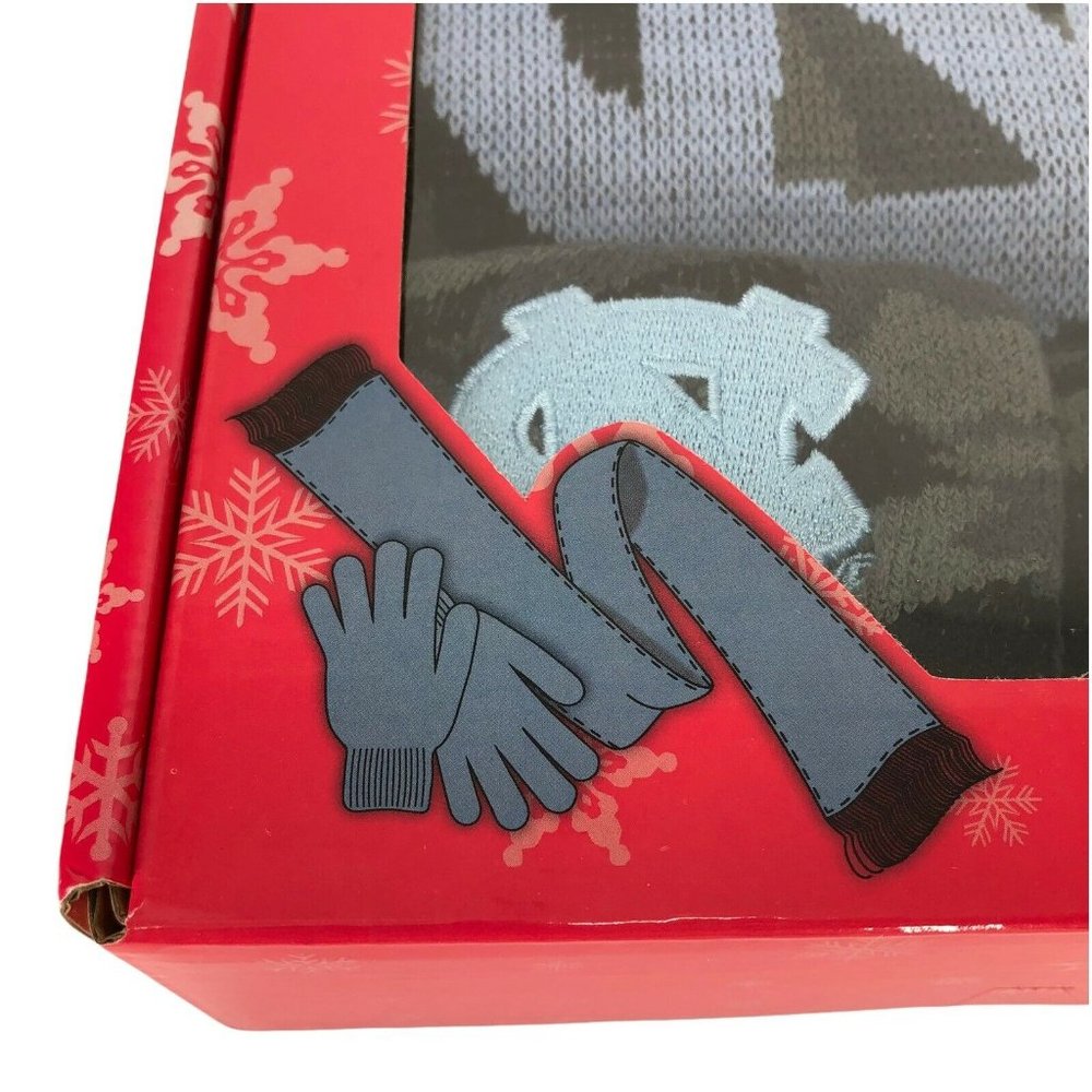 North Carolina Tar Heels Gloves Scarf Set Camo Camouflage Box Set Gift - Picture 3 of 6